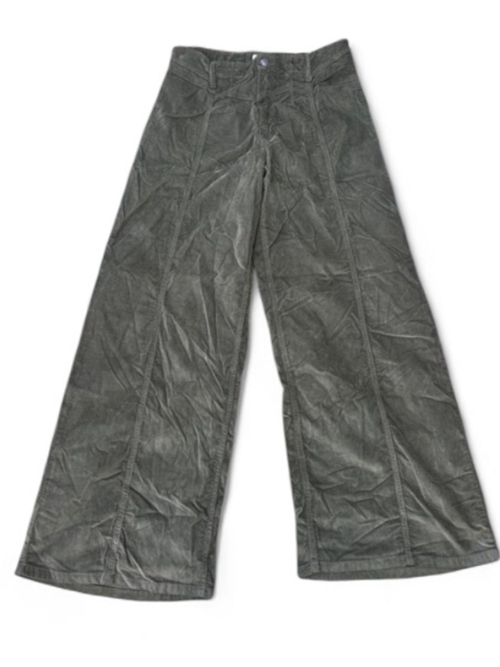 NWT We The Free Libre Cord Wide Leg Jeans Olive Green Corduroy 28 Free People - Picture 4 of 7